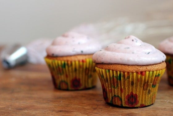 Lemon Curd Cupcakes with Blueberry Cream Cheese Frosting