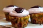 Lemon Curd Cupcakes with Blueberry Cream Cheese Frosting