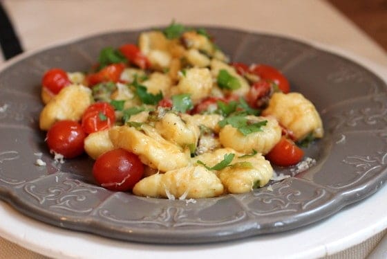 Potato Gnocchi with Cherry Tomatoes