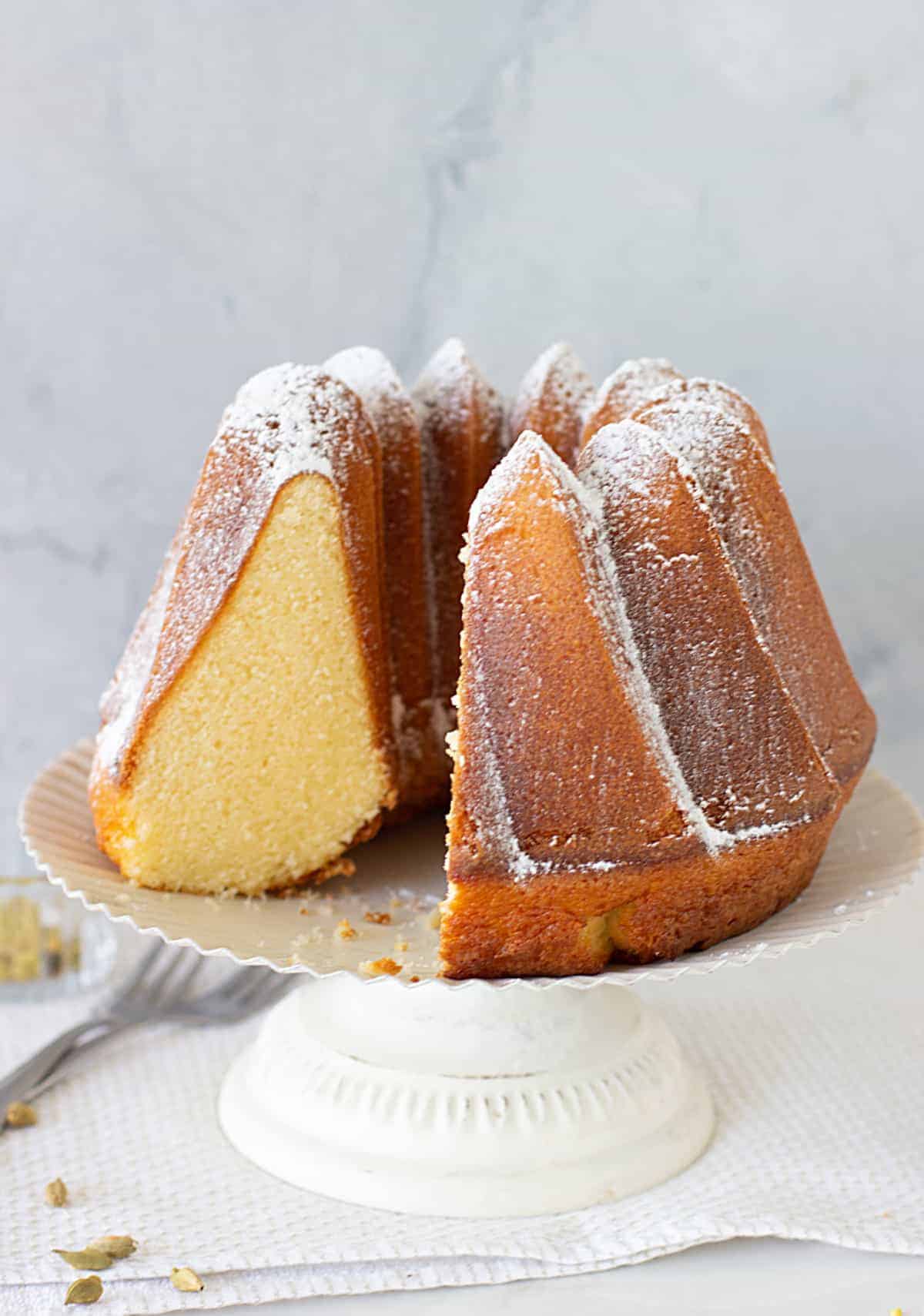 Red, White, & Blue Swirl Bundt Cake - Fresh April Flours