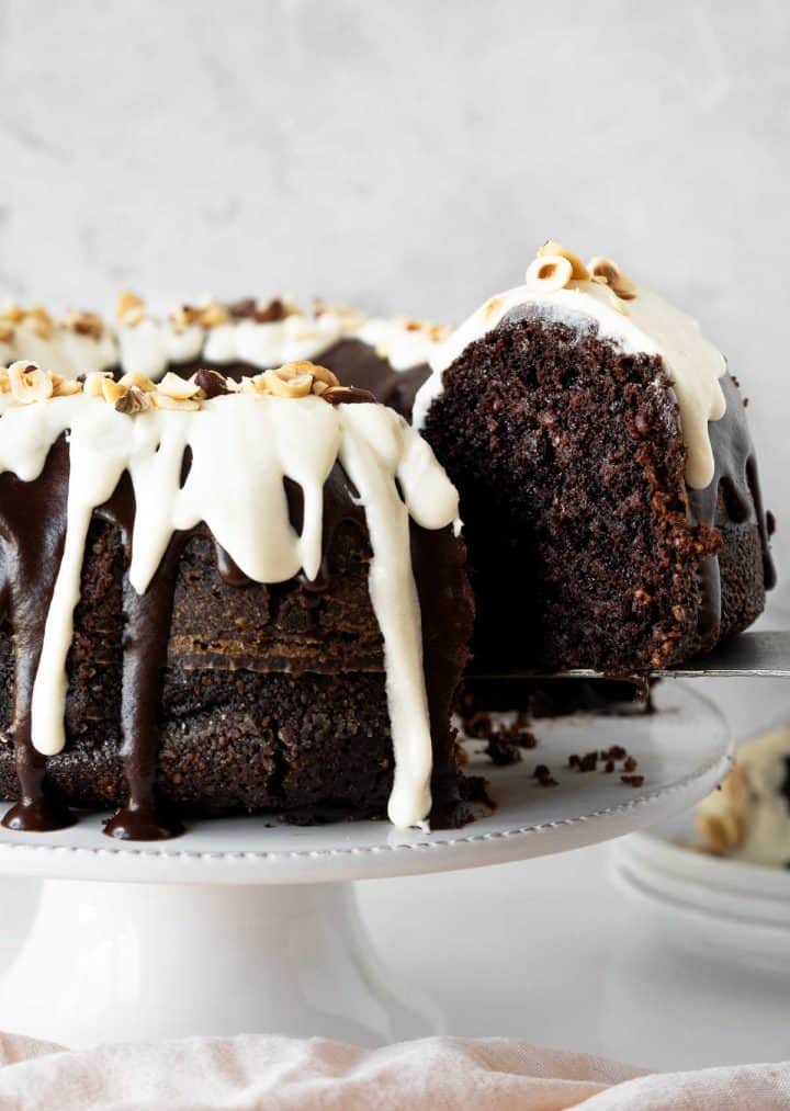 Chocolate Hazelnut Bundt Cake (double Frosting!) - Vintage Kitchen Notes