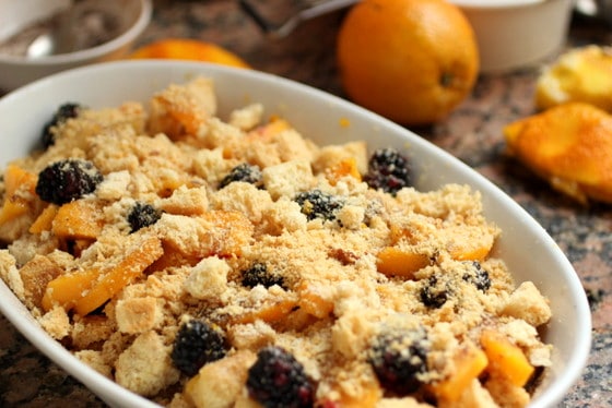 Peach Blackberry Brown Betty