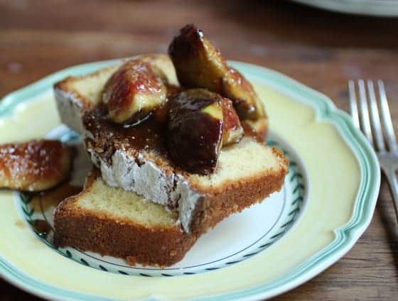 Brown Butter Pound Cake with Figs