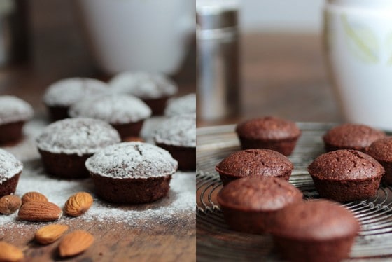 Financiers two ways - with fresh fruit and chocolate