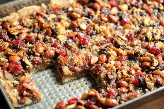 Butterscotch bars on metal rectangular pan