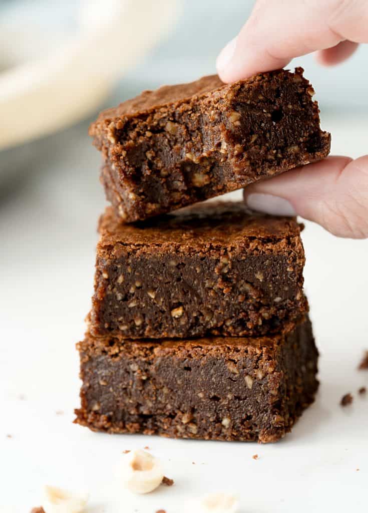 Hazelnut Chocolate Brownies (fudgy and easy) - Vintage Kitchen Notes