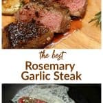 Collage images of Rosemary Garlic steak