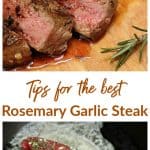 Collage images of Rosemary Garlic steak