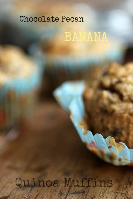 Banana Chocolate Pecan Quinoa Muffins - Gluten Free