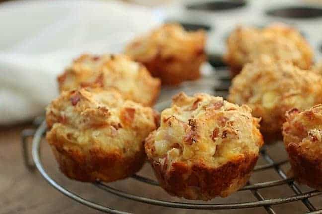 Extra Cheesy Savory Ham Muffins - Vintage Kitchen