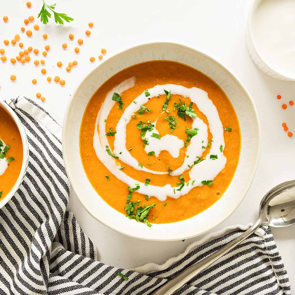 Carrot Red Lentil Soup - Vintage Kitchen Notes