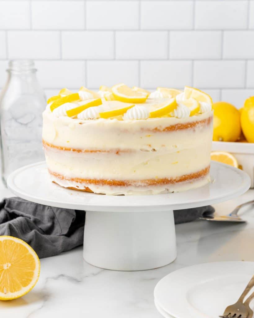 Lemon Cream Cake Recipe - Vintage Kitchen Notes