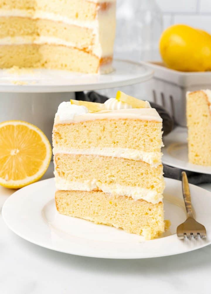 Lemon Cream Cake Recipe - Vintage Kitchen Notes