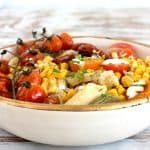 Roasted Corn Tomato Pasta Bowl