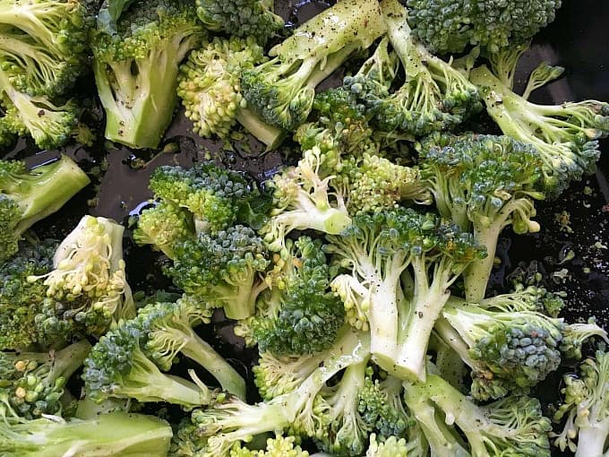 Broccoli ready to be roasted