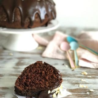 Double chocolate coconut bundt cake