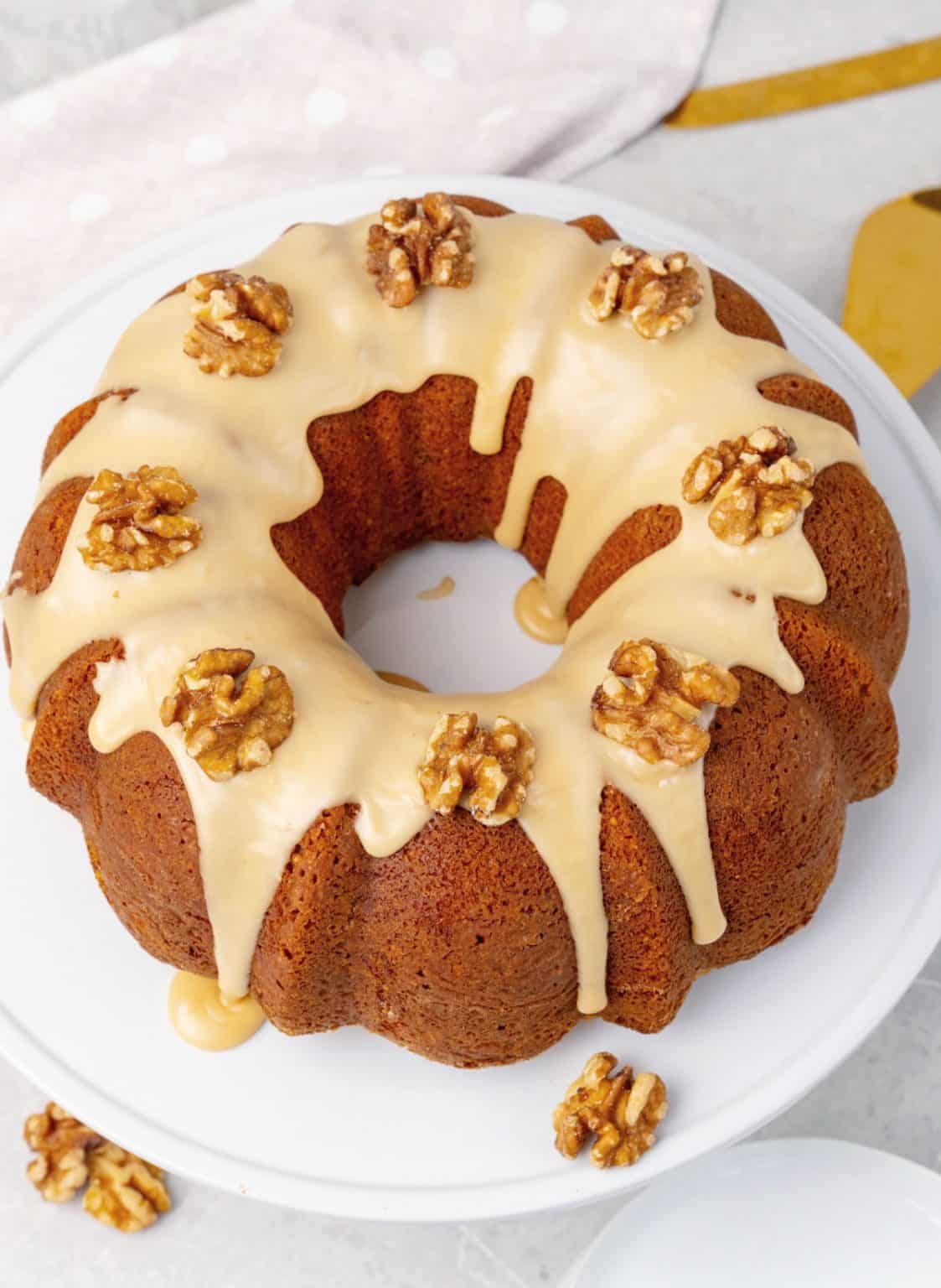 Maple Walnut Cake (with maple glaze) - Vintage Kitchen Notes