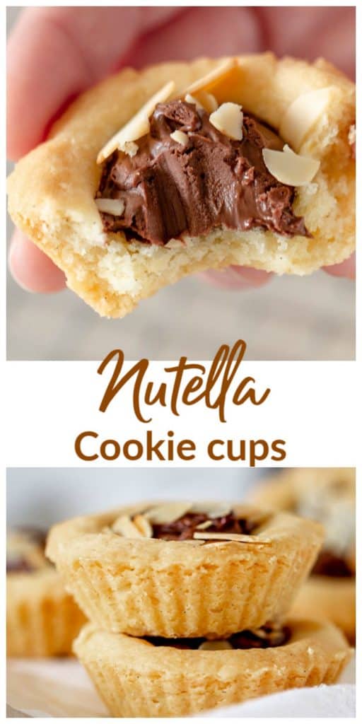 Nutella cookie cups Long Pin with text