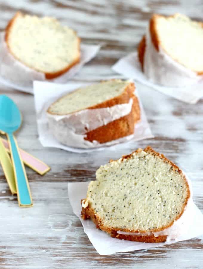 Poppy seed and vanilla cake