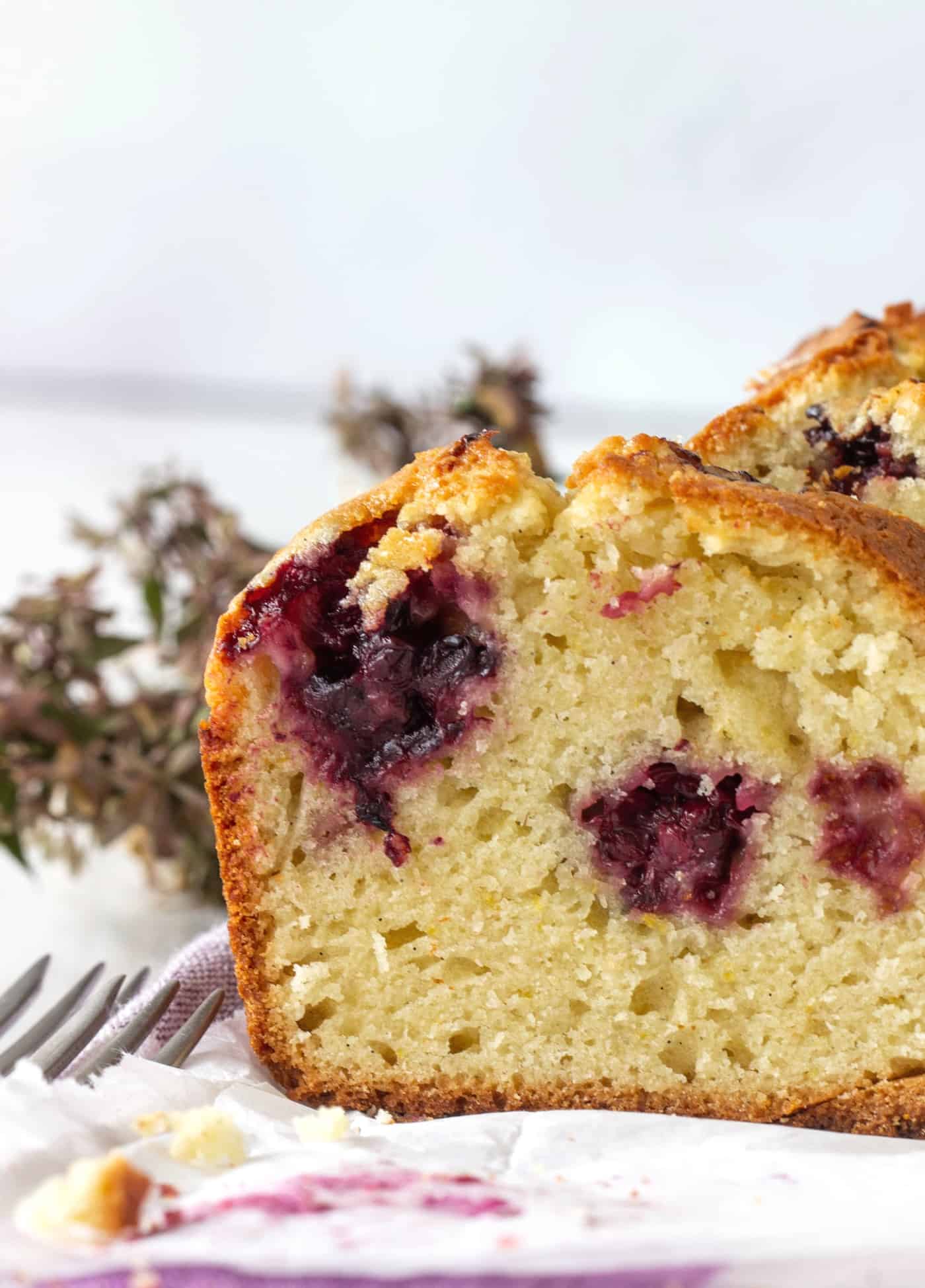 Orange blackberry muffin cake