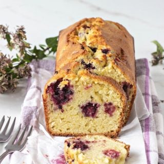 Orange blackberry loaf cake