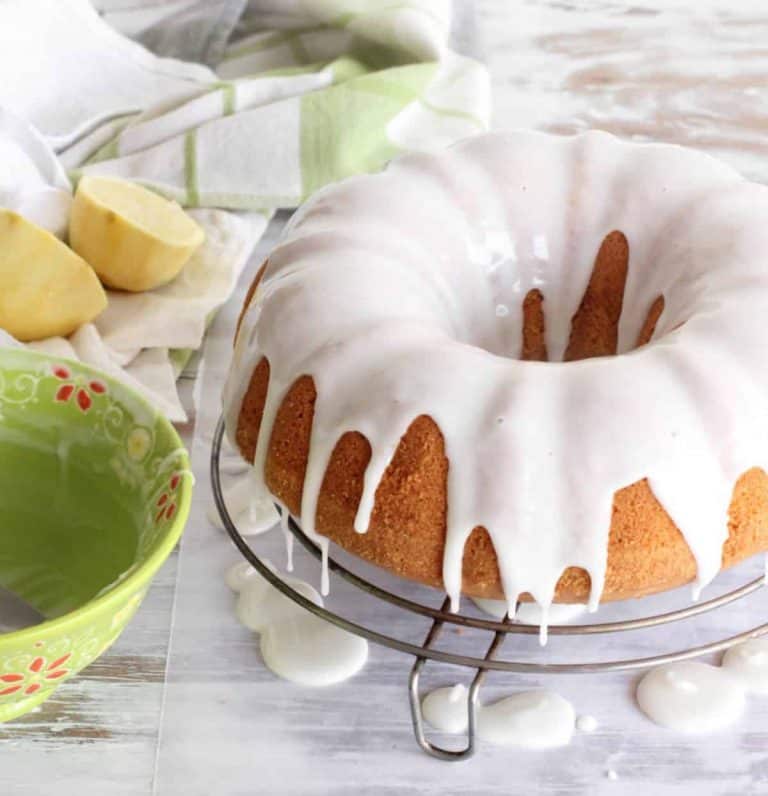 Glazed lemon olive oil bundt cake