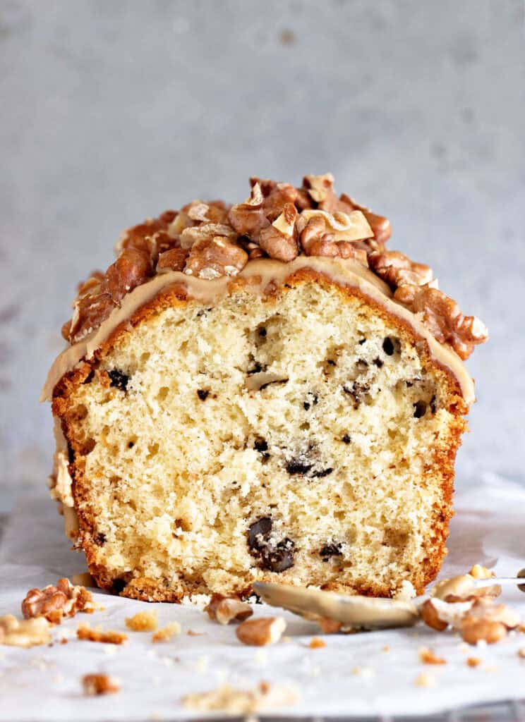 Walnut Quick Bread (with coffee glaze) - Vintage Kitchen Notes