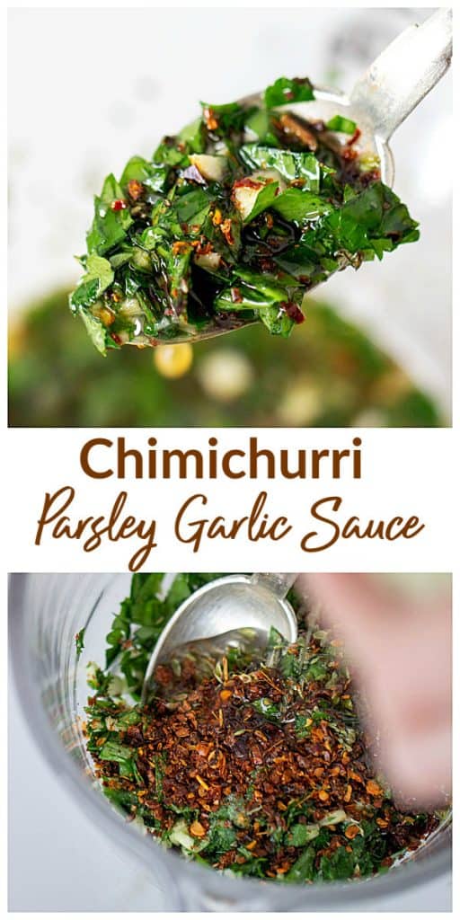 Chimichurri Images Collage with text