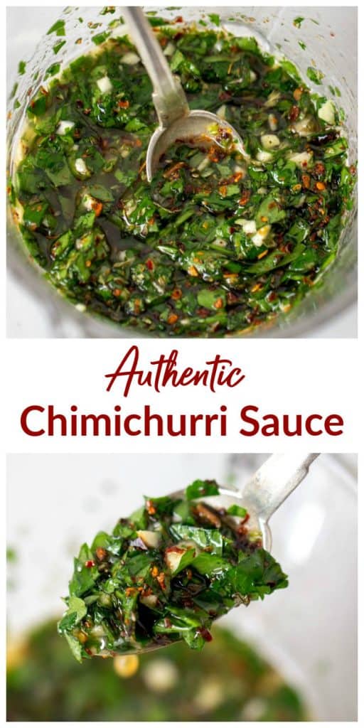 Chimichurri Images Collage with text