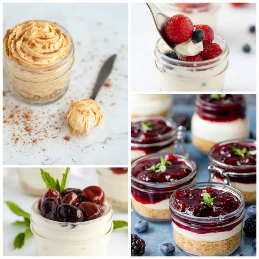 No-Bake Cheesecake Jars Collage