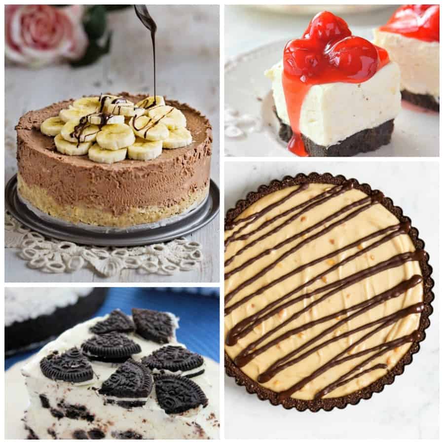 No-bake cheesecake Collage 