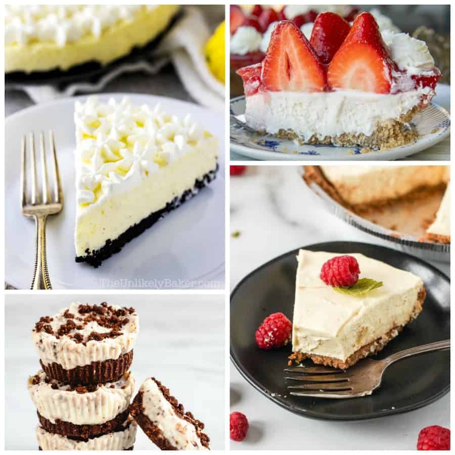 No-bake cheesecake Collage