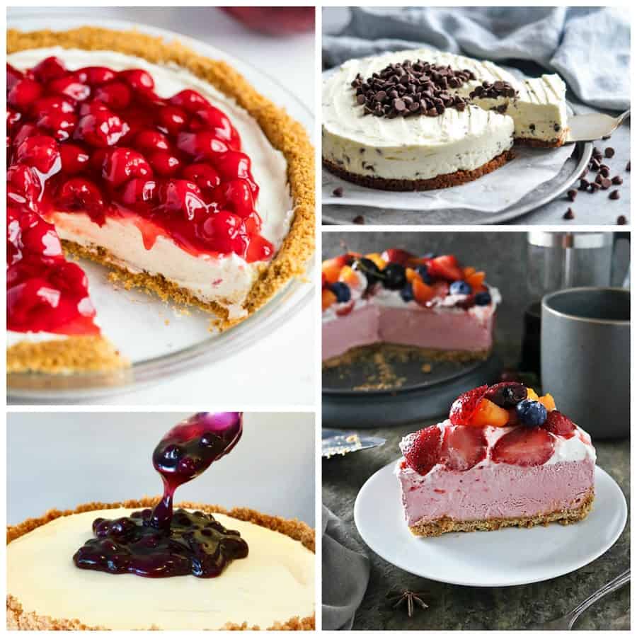 No-bake cheesecake Collage