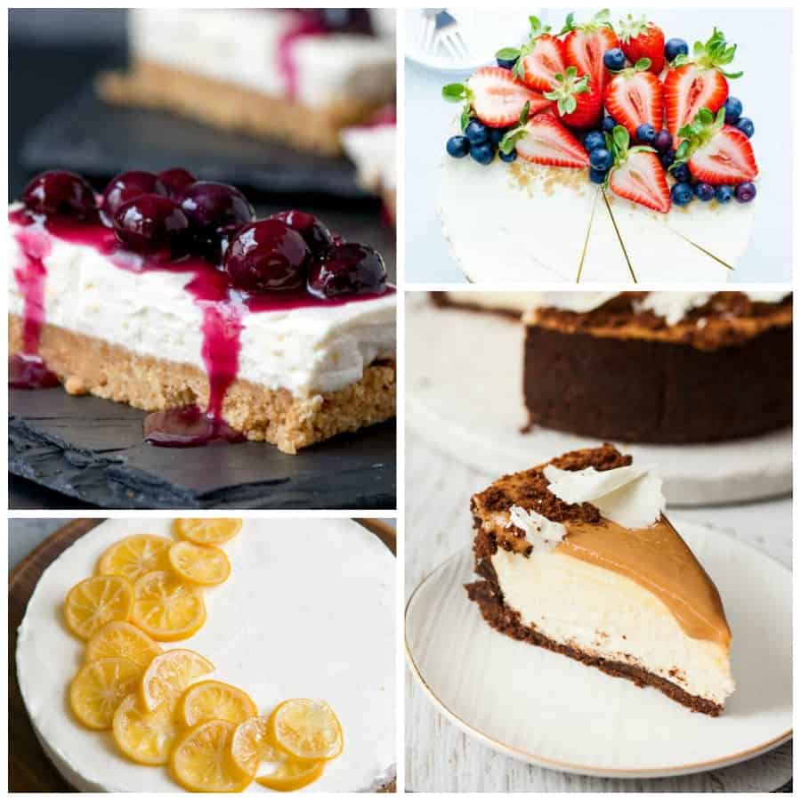 No-bake cheesecake collage 1