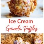 Ice Cream Granola Truffles Pinterest Collage