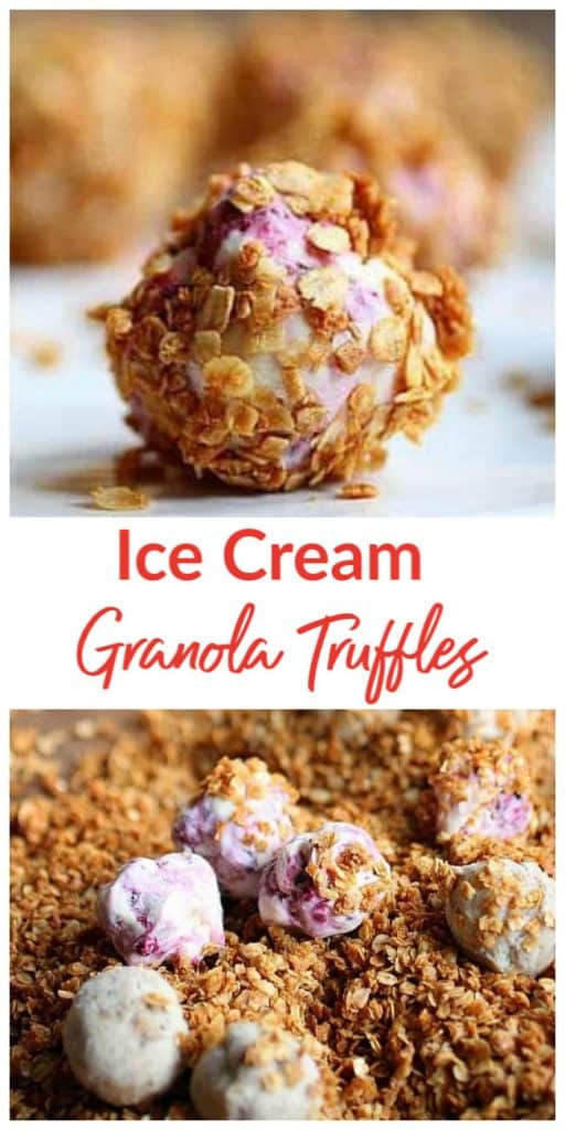 Ice Cream Granola Truffles Pinterest Collage