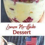 Lemon No-Bake Dessert Collage.