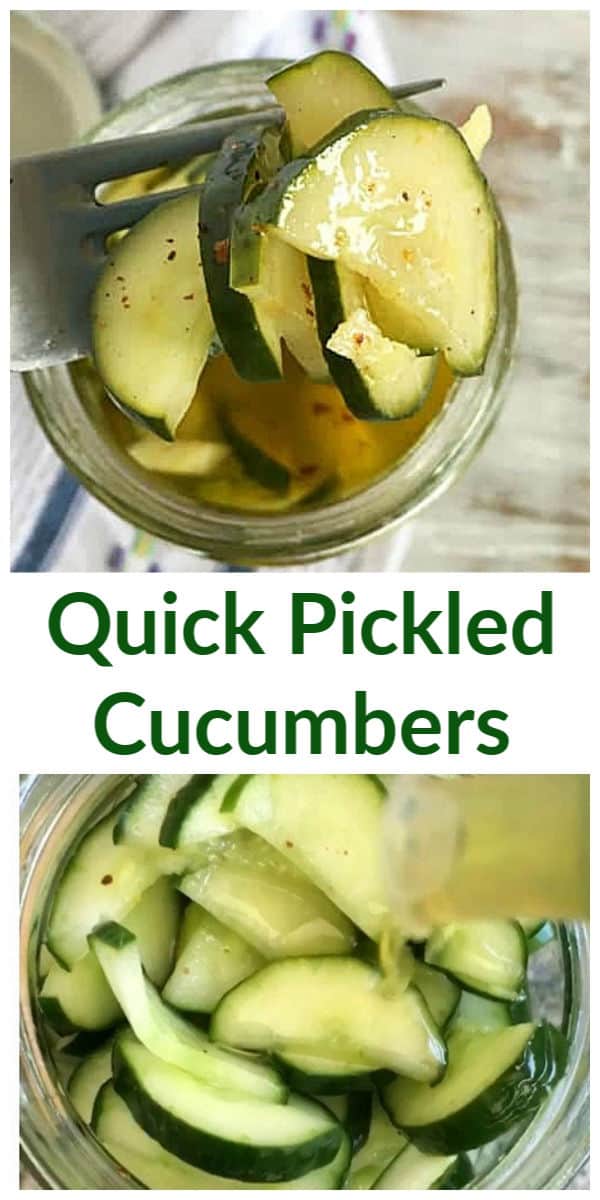 Quick Pickled Cucumbers - Vintage Kitchen Notes