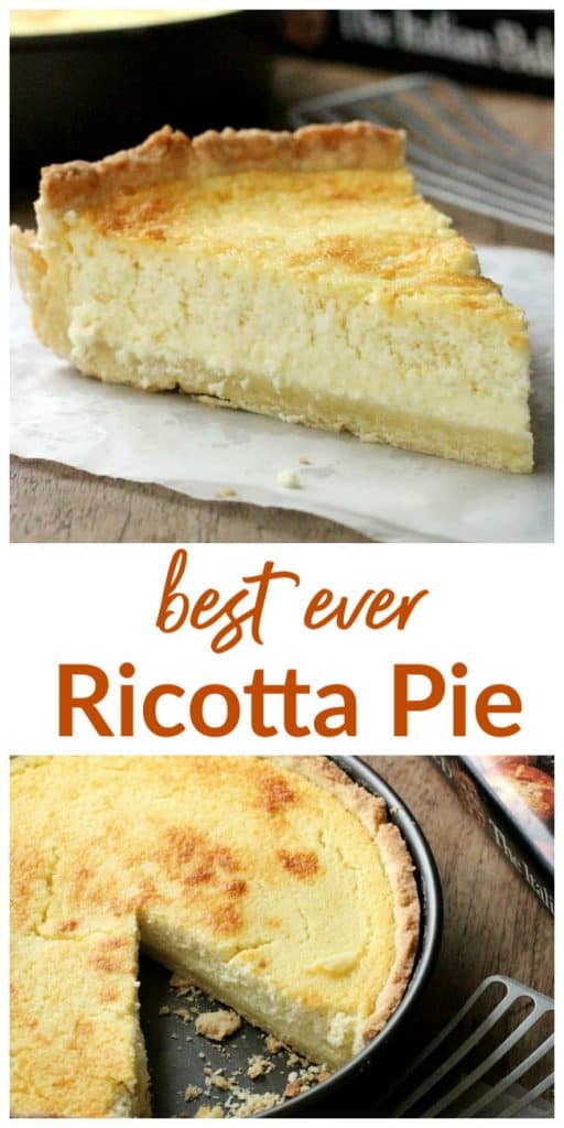 Ricotta pie long pin with text