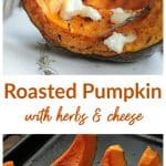 Roasted pumpkin image collage with text