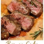 Rosemary Garlic Steak pin with text