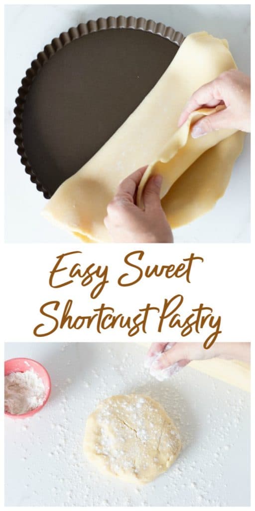 Sweet Shortcrust Pastry long pin with text