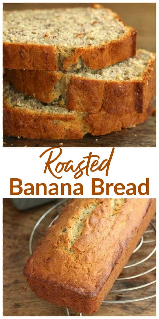 Roasted Banana Bread - Vintage Kitchen Notes