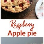 Apple Raspberry Crostata long pin with text