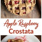 Apple Raspberry Crostata long pin with text