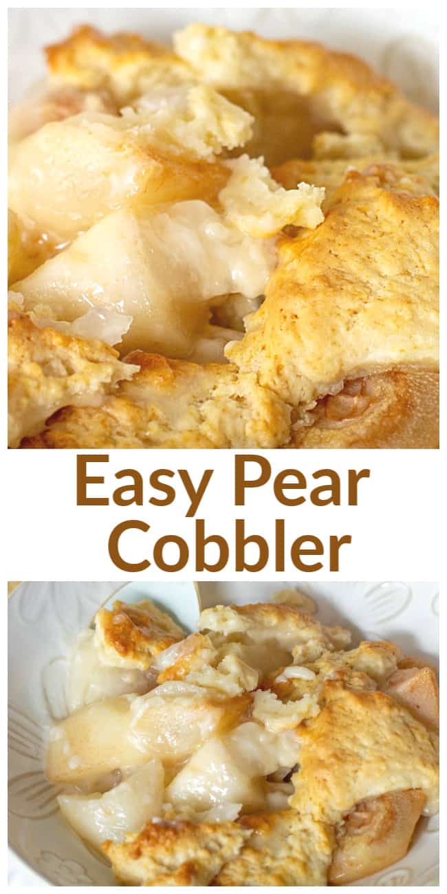 Fresh Pear Cobbler (spiced, easy recipe) - Vintage Kitchen Notes