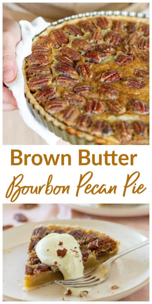 Bourbon Pecan Pie long pin with text