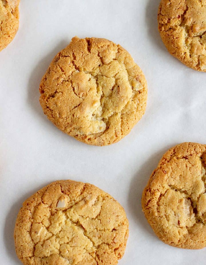 White Chocolate Almond Cookies - Vintage Kitchen Notes