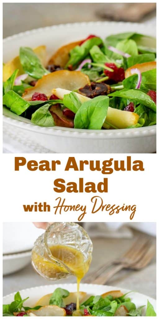 Pear arugula salad long pin