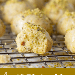 Pistachio Butter Cookies long pin with text